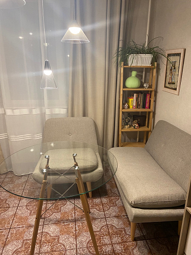 Стеклянный стол PT-151 80х80х76 clear glass / wood фото покупателя 18