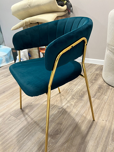 Стул на металлокаркасе Kamelia бежевый / золотой фото покупателя 1