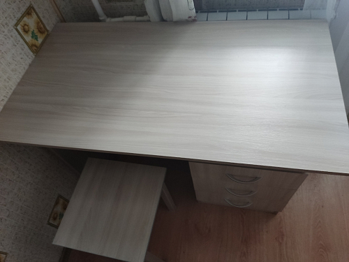 Стол письменный Бриз МДФ волна лайм / ясень светлый фото покупателя 65