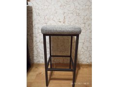 Барный стул Лофт кожзам темно-серый / черный матовый фото покупателя 188