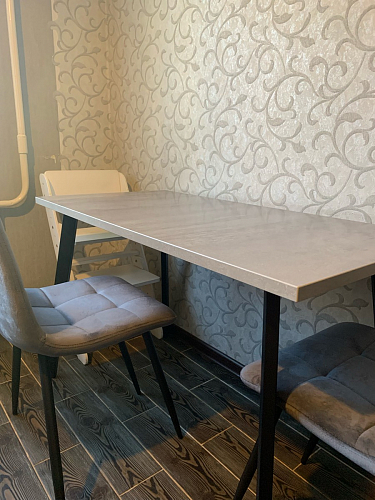 Стол Тринити Лофт 120 32 мм бетон / черный матовый фото покупателя 240