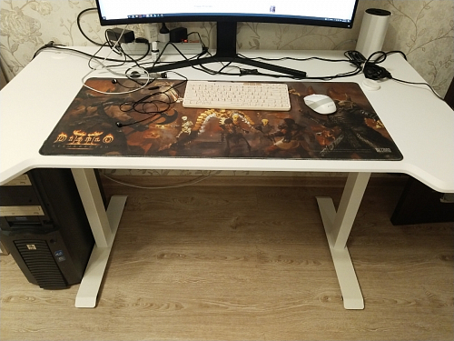 Компьютерный стол Маркос 140х80 тауп / черный фото покупателя 17