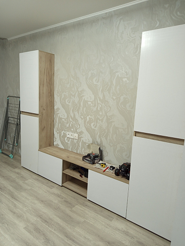 Модульная гостиная Алетра дуб крафт серый / глянец белый комплектация 3 фото покупателя 8