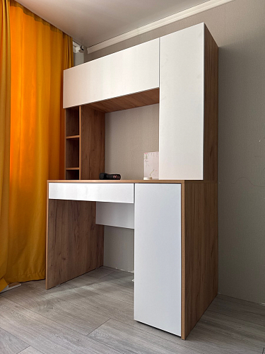 Письменный стол Комфорт 12.71 дуб золотой craft / белая аляска  - Уцененный экземпляр фото покупателя 101