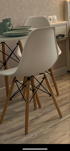Пластиковый стул Eames PC-015 серо-голубой / дерево фото покупателя 216
