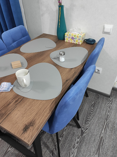 Деревянный стол Лота Лофт 120х75 белый матовый / дуб крафт золотой фото покупателя 253