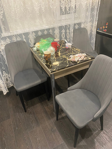 Стул на металлокаркасе Kora light purple / black фото покупателя 387