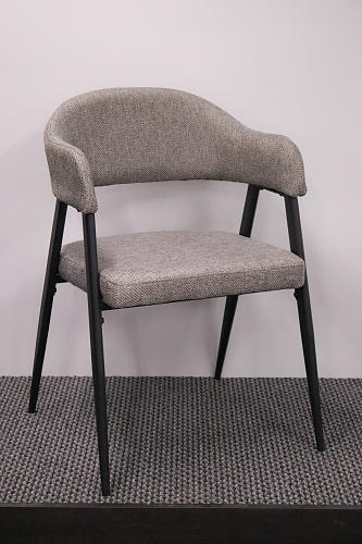 Стул на металлокаркасе Twin gray / black из шоурума 1