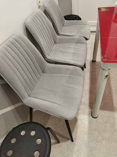 Стул на металлокаркасе Седа 360 К латте (velutto 08) / белый фото покупателя 214