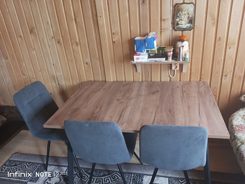 Стол Тринити Лофт 120 32 мм дуб галифакс табако / черный матовый фото покупателя 729