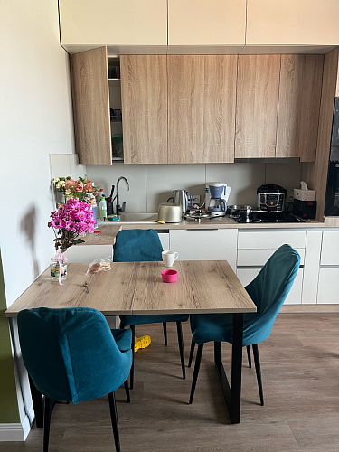 Стол раскладной Лота Лофт 120 25 мм юта / черный матовый фото покупателя 18