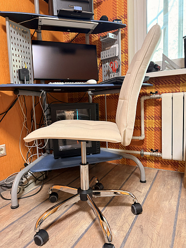 Компьютерное кресло One/Ван флок бежевый 7 фото покупателя 44