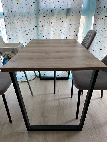 Деревянный стол Лота Лофт 120x75 дуб крафт табачный / черный матовый фото покупателя 285