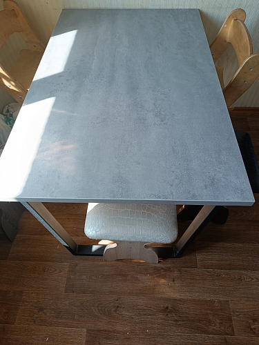 Стол Лота Лофт 140 25 мм черный матовый / бетон фото покупателя 688