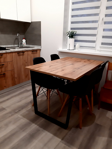 Деревянный стол Лота Лофт 120x75 дуб крафт табачный / черный матовый фото покупателя 393