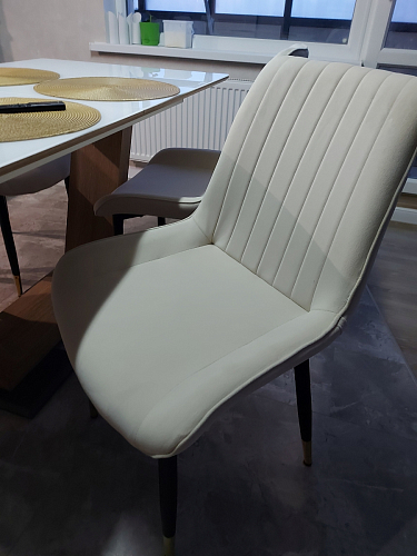 Стул на металлокаркасе Seda 1 latte / black / gold фото покупателя 16