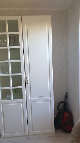 Шкаф Ливерпуль с зеркалом белый / ясень ваниль фото покупателя 2