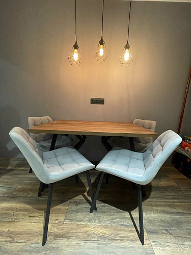 Стул на металлокаркасе Челси бежевый / черный фото покупателя 101