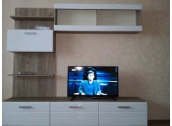 Готовая гостиная Глейс ТБ-200 дуб серый / белый глянец фото покупателя 1