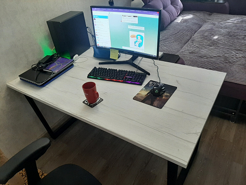 Деревянный стол Лота Лофт 120x75 дуб крафт табачный / черный матовый фото покупателя 518