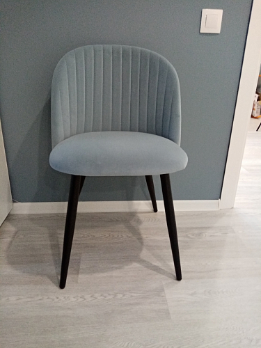 Стул на металлокаркасе Gabi 1 light purple / black / gold фото покупателя 287