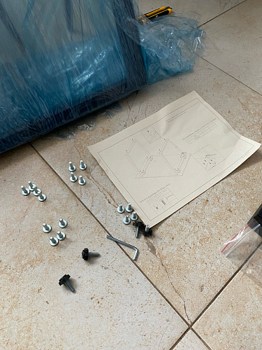 Стол Лота Лофт 120 32 мм бетон / черный матовый фото покупателя 64