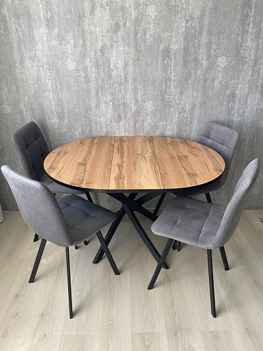 Стул на металлокаркасе Чилли К кирпичный / черный фото покупателя 452