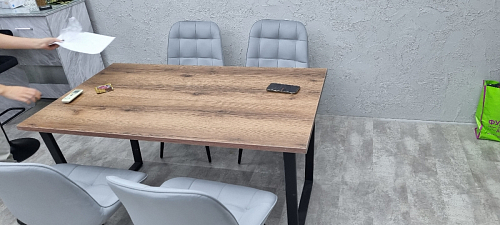 Деревянный стол Лота Лофт 140х80 дуб крафт табачный / черный матовый фото покупателя 70