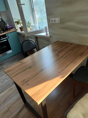 Деревянный стол Лота Лофт 140х80 дуб крафт табачный / черный матовый фото покупателя 412