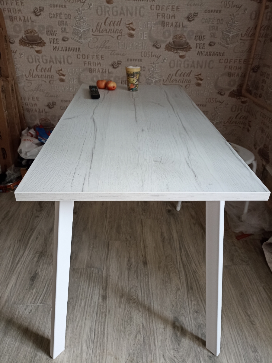 Стол Тринити Лофт 120 32 мм дуб галифакс табако / черный матовый фото покупателя 567