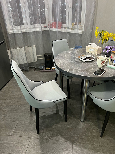 Стул на металлокаркасе Kora dark gray / black фото покупателя 222