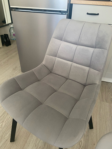 Стул на металлокаркасе Челси морская волна / черный фото покупателя 77