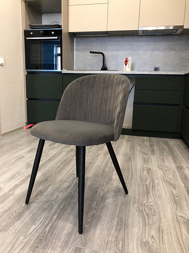 Стул на металлокаркасе Gabi 1 light blue / black / gold фото покупателя 673