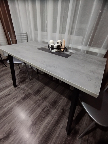 Стол Тринити Лофт 120 32 мм дуб галифакс табако / черный матовый фото покупателя 513