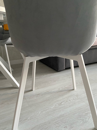 Стул на металлокаркасе Челси светло-серый / белый каркас фото покупателя 137