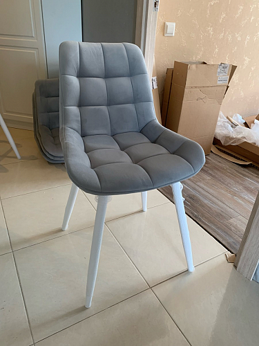 Стул на металлокаркасе Челси темно-серый 996 / черный фото покупателя 24