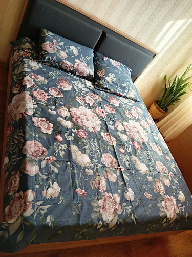 Двуспальная кровать Клауд 160х200 парящая дуб крафт золотой / антрацит фото покупателя 339