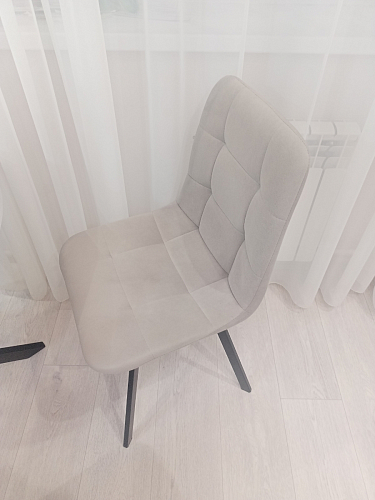 Стул на металлокаркасе Чилли К темно-серый (velutto 32) / черный фото покупателя 339