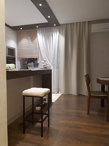 Барный стул Лофт ткань канди крем / черный матовый фото покупателя 99