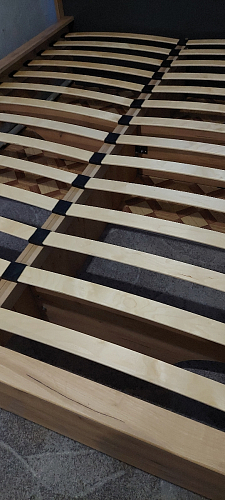 Двуспальная кровать Клауд 160х200 парящая дуб крафт золотой / антрацит фото покупателя 69