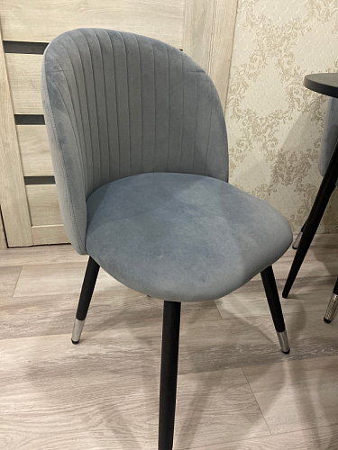 Стул на металлокаркасе Gabi 1 light blue / black / gold фото покупателя 466