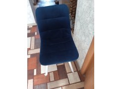 Стул на металлокаркасе Чилли синяя ткань / белый фото покупателя 460