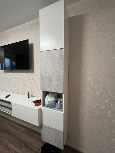 Модульная гостиная Лонгфорд комплектация 1 белый / дуб вотан фото покупателя 7