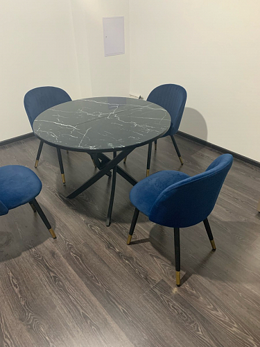 Стул на металлокаркасе Gabi dark beige / black / silver фото покупателя 733