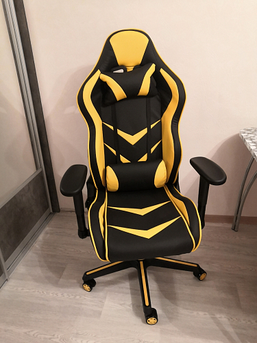 Компьютерное кресло Racer черное / голубое фото покупателя 13