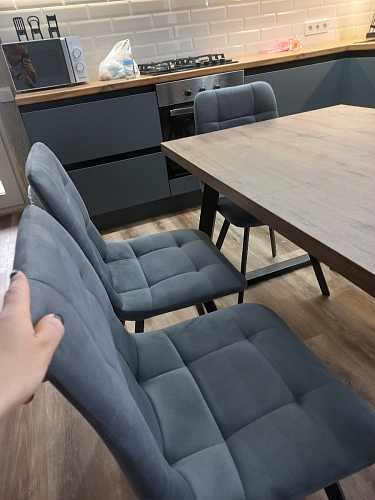 Стул на металлокаркасе Чилли зеленый / черный фото покупателя 1035