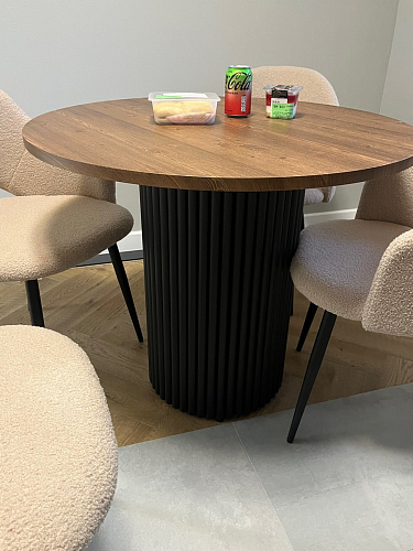 Керамический стол Барел 110 patagonoa bianco repose / черный фото покупателя 26