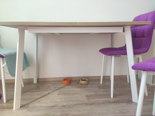 Стол раскладной Колон Лофт 120 32 мм дуб галифакс табако / черный матовый фото покупателя 59