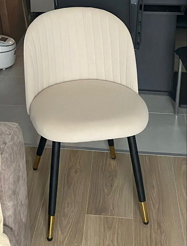 Стул на металлокаркасе Gabi dark beige / black / silver фото покупателя 778