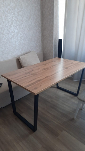 Деревянный стол Лота Лофт 140х80 дуб крафт табачный / черный матовый фото покупателя 124